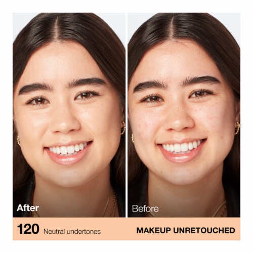Maybelline Fit Me Dewy + Smooth Liquid Foundation 120 Classic Ivory Perspective: left