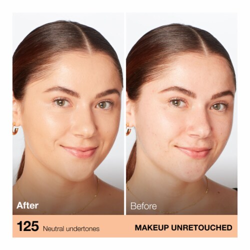 Maybelline Fit Me Dewy + Smooth Liquid Foundation 125 Nude Beige Perspective: left