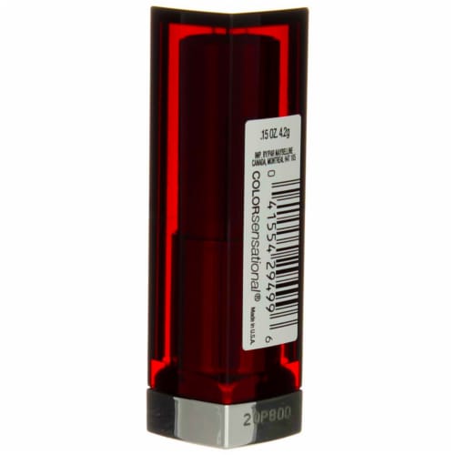 Maybelline Color Sensational The Creams Cream Finish Lipstick Makeup On Fire Red Perspective: left