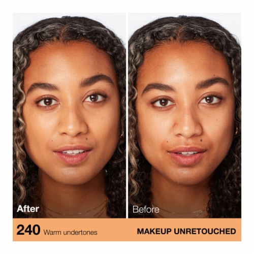 Maybelline Fit Me Dewy + Smooth Liquid Foundation 240 Golden Beige Perspective: left