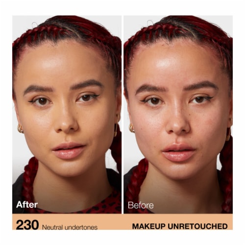 Maybelline Fit Me Matte + Poreless Liquid Foundation 230 Natural Buff Perspective: left