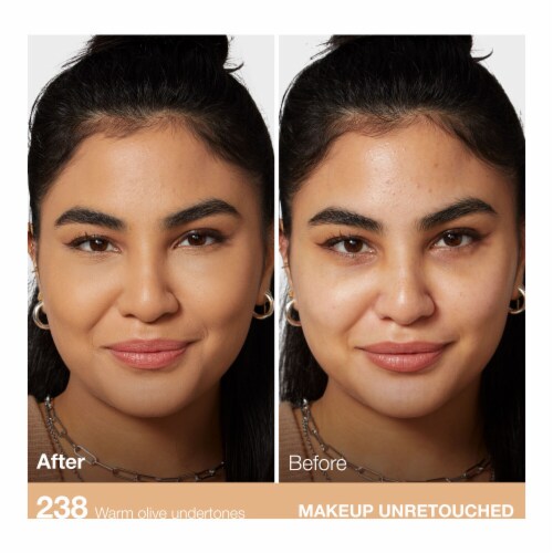 Maybelline Fit Me Matte + Poreless Liquid Foundation 238 Rich Tan Perspective: left