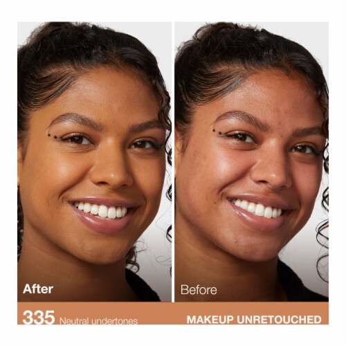 Maybelline Fit Me Matte + Poreless Liquid Foundation 335 Classic Tan Perspective: left