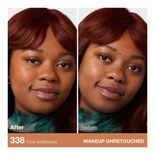 Maybelline Fit Me Matte + Poreless Liquid Foundation 338 Spicy Brown Perspective: left
