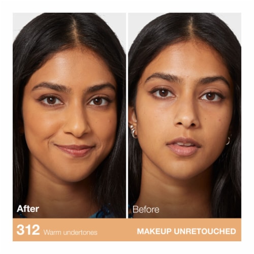 Maybelline Fit Me Matte + Poreless Liquid Foundation 312 Golden Perspective: left