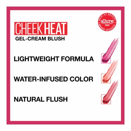 oz Heat Blush 0.27 - Gel-Cream Spark, Teeter Cheek 25 Fuchsia Maybelline fl Harris