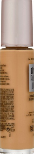 Maybelline Dream Radiant Liquid Medium Coverage 80 Cashew Hydrating Foundation Perspective: left