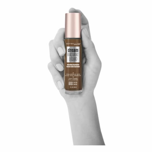Maybelline Dream Radiant Liquid Foundation Medium Coverage Hydrating 130 Cocoa Perspective: left