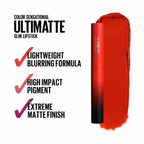 Maybelline Color Sensational Ultimatte Slim Lipstick 299 More Scarlet Perspective: left