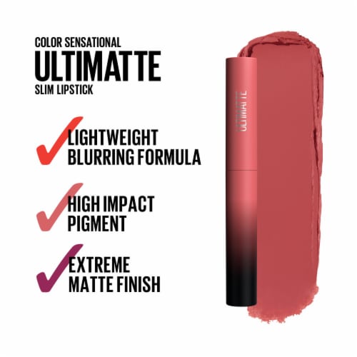 Maybelline Color Sensational Ultimatte Slim Lipstick 499 More Blush Perspective: left
