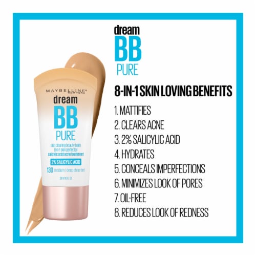 Maybelline Dream Pure BB Cream 8-in-1 Skin Perfector 100 Light Perspective: left