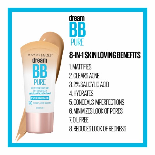 Maybelline Dream Pure BB Cream 8-in-1 Skin Perfector 140 Deep Perspective: left