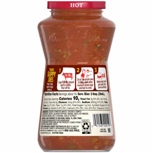 Pace® Hot Picante Sauce Perspective: left