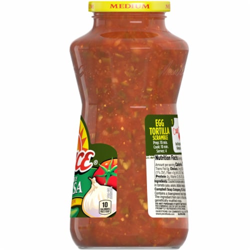 Pace® Chunky Medium Salsa Jar Perspective: left