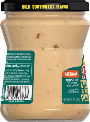 Pace® Chorizo Roasted Poblano Queso Dip Perspective: left