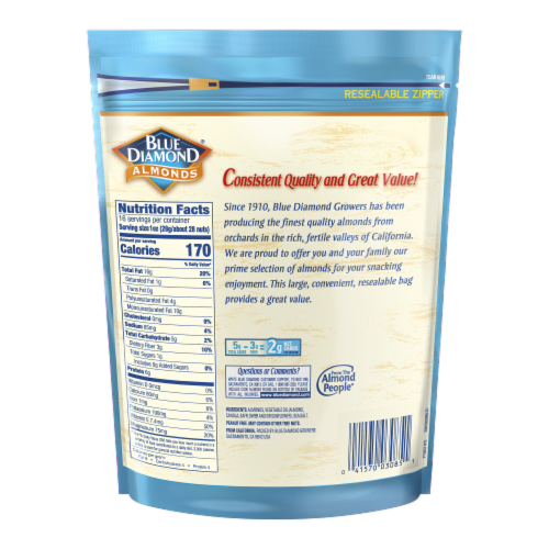Blue Diamond® Roasted Salted Almonds Perspective: left
