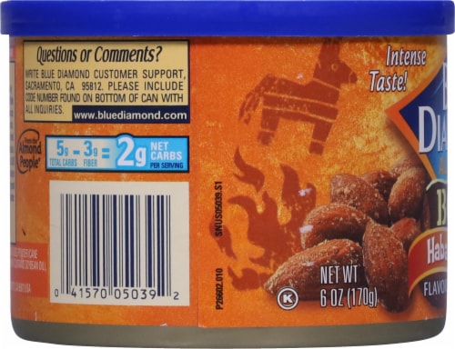 Blue Diamond Bold Habanero BBQ Almonds Perspective: left