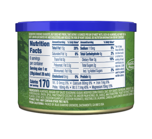 Blue Diamond® Bold Wasabi & Soy Sauce Almonds Perspective: left