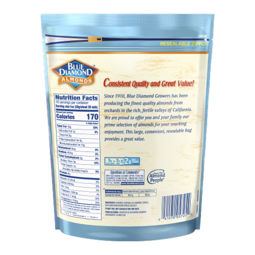 Blue Diamond® Low Sodium Lightly Salted Almonds Perspective: left