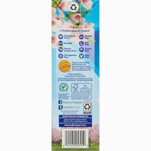 Almond Breeze® Vanilla Unsweetened Almond Milk Perspective: left