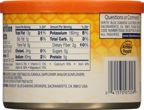 Blue Diamond® Honey Roasted Almonds Perspective: left