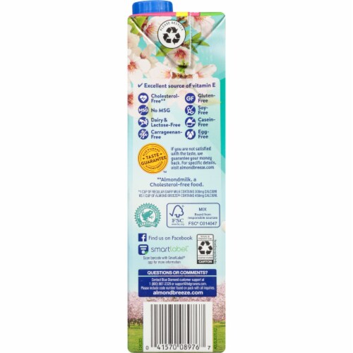 Almond Breeze® Unsweetened Almond Coconut Milk Original Perspective: left