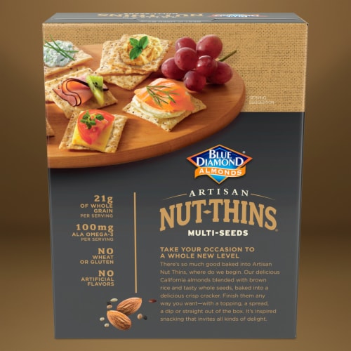 Blue Diamond® Nut-Thins® Artisan Multi-Seeds Almond Rice Crackers Perspective: left