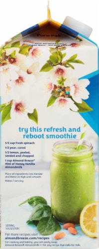 Almond Breeze Hint of Honey Vanilla Almond Milk Perspective: left