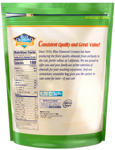 Blue Diamond® Whole Natural Almonds Perspective: left