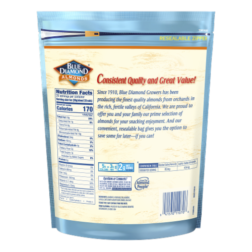 Blue Diamond® Low Sodium Lightly Salted Almonds Perspective: left