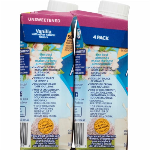 Almond Breeze® Unsweetened Vanilla Almond Milk Perspective: left