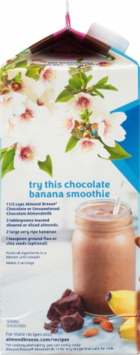 Blue Diamond Almond Breeze Unsweetened Chocolate Almondmilk Perspective: left
