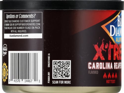 Blue Diamond® Xtremes Carolina Reaper Almonds Perspective: left