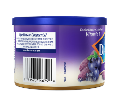 Blue Diamond® Blueberry Almonds Perspective: left