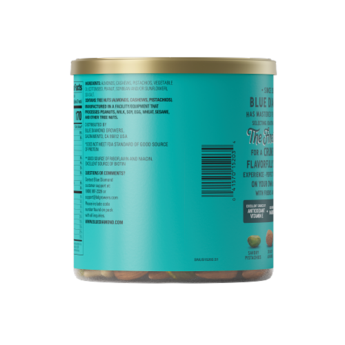 Blue Diamond® Roasted Sea Salt Mixed Nuts Perspective: left