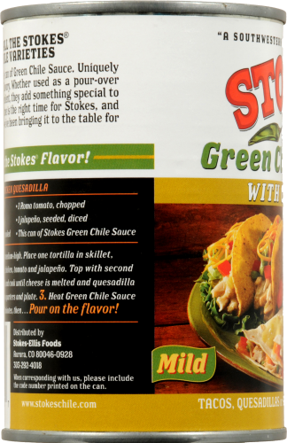 Stokes Green Chile Sauce with Chicken Perspective: left