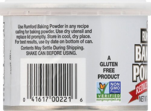 Rumford® Reduced Sodium Baking Powder Perspective: left
