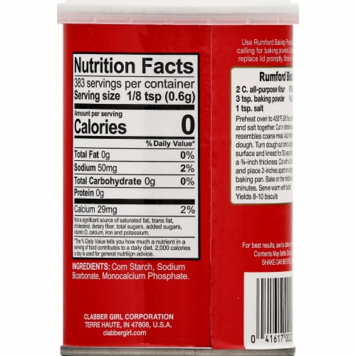 Rumford® Double Acting Baking Powder Perspective: left