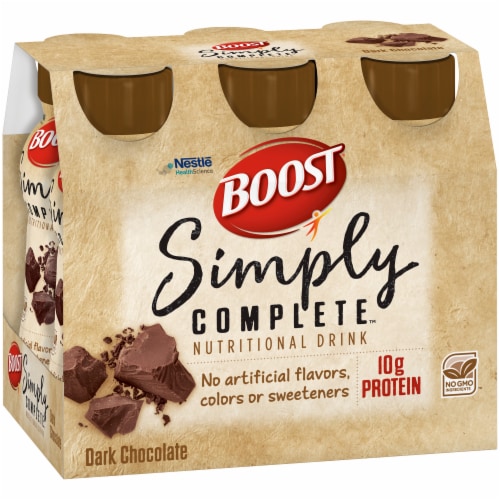Boost Simply Complete Dark Chocolate Nutritional Drink Perspective: left