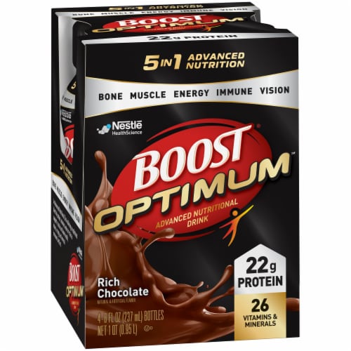 Boost Optimum Rich Chocolate Advanced Nutritional Drink Perspective: left