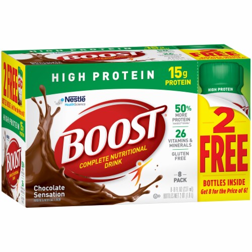 Boost High Protein Chocolate Sensation Nutritional Drink Perspective: left