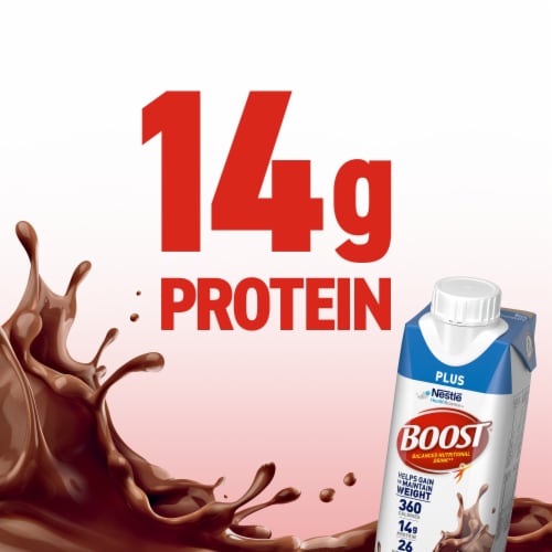 BOOST Plus Ready to Drink Chocolate Protein Shake Multipack Perspective: left