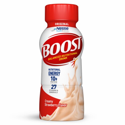 BOOST Original Ready to Drink Strawberry Protein Shake Multipack Perspective: left