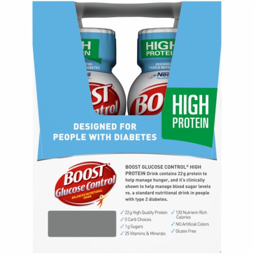 Boost glucose control very vanilla high protein nutritional drink 4 ct