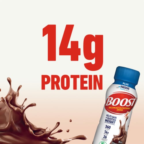 Boost® Plus Rich Chocolate Balanced Nutritional Drink Perspective: left