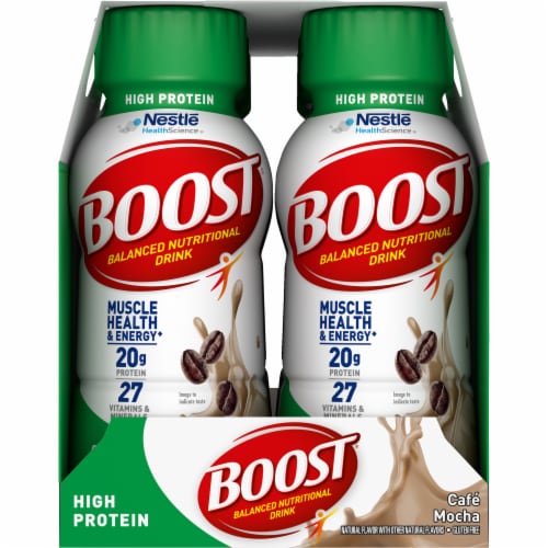Boost High Protein Cafe Mocha Protein Drink Perspective: left