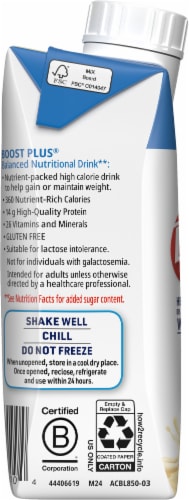 Boost® Plus Very Vanilla Nutritional Drink Perspective: left