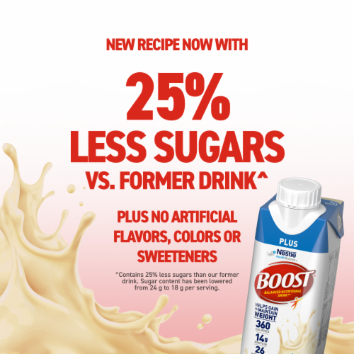 Boost Plus® Very Vanilla Balanced Nutritional Drink Perspective: left