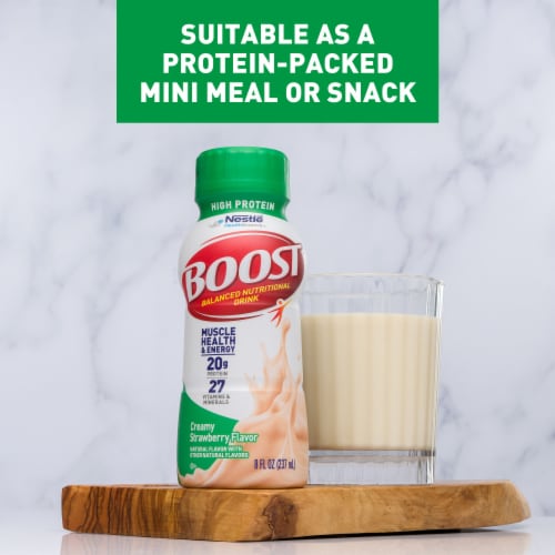 Boost® High Protein Creamy Strawberry Balanced Nutritional Drink Perspective: left