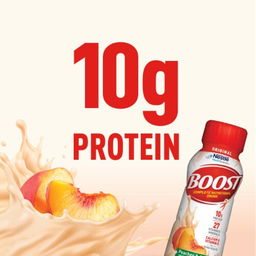 BOOST Original Ready to Drink Nutritional Drink, Peaches & Creme Perspective: left